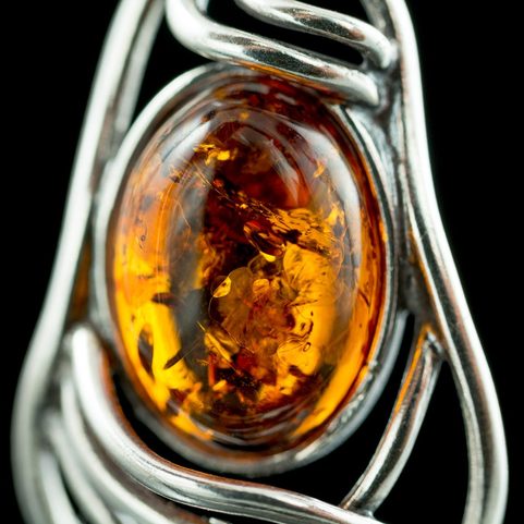 WERA, AMBER PENDANT, STERLING SILVER