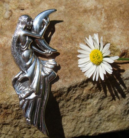 LUNA AND FAIRY, SILVER PENDANT