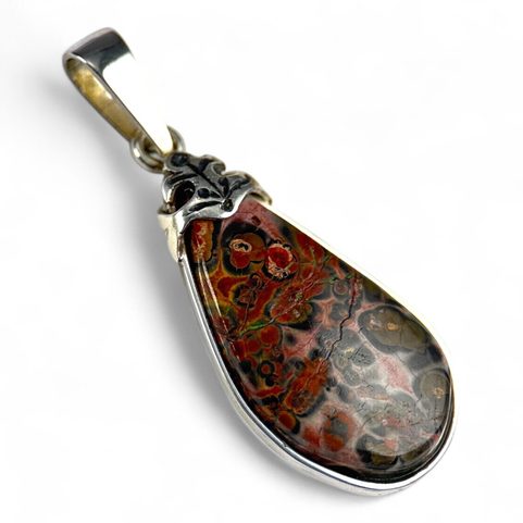 LEOPARD, JASPER, SILVER PENDANT, AG 925/1000