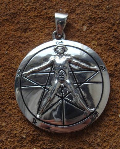 VITRUVIAN MAN, DA VINCI TALISMAN, AG 925, 11 G