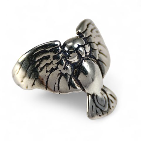 HIBOU, BAGUE D'ARGENT