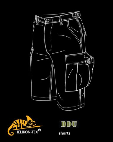 BATTLE DRESS UNIFORM SHORTS, WOODLAND