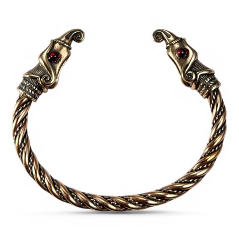 HUGINN AND MUNINN, VIKING BRACELET, BRONZE