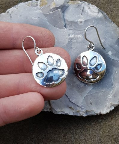 CAT'S STEP, CAT, EARRINGS, SILVER 925