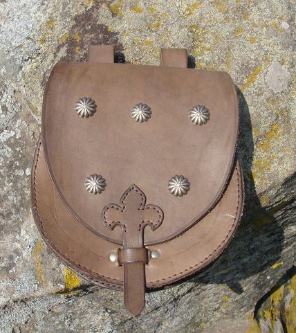 LEATHER BAG, FLOWERS
