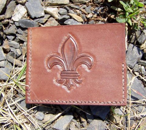 LEATHER DOLLAR WALET - FLEUR DE LIS