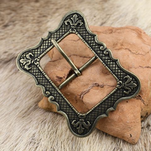 FLEUR - BOUCLE DE CEINTURE RENAISSANCE ZINC ANT. LAITON