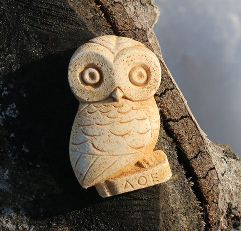 OWL OF GODDESS ATHENA, MAGNET