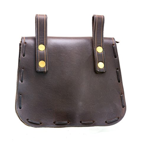 SACOCHE DE CEINTURE, CUIR, BRUN
