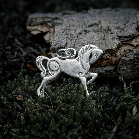 CELTIC HORSE, SILVER PENDANT