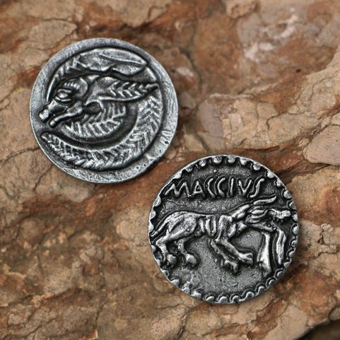 MACCIUS, CELTIC TETRADRACHM, REPLICA