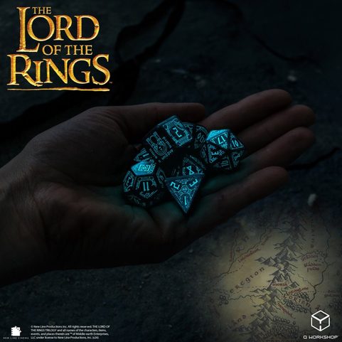 THE LORD OF THE RINGS: MORIA WÜRFELSET, GLOW IN THE DARK