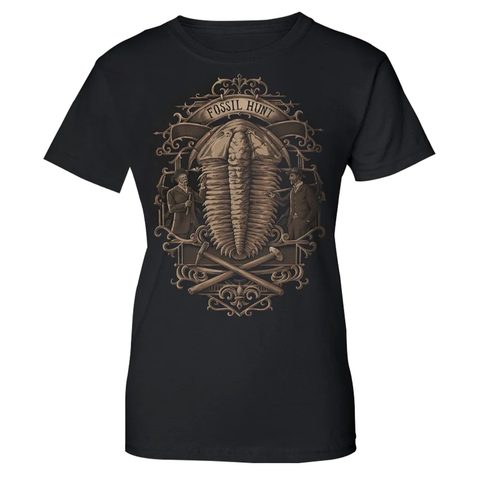 TRILOBITE - FOSSIL HUNT, WOMEN'S PALEONTOLOGY T-SHIRT
