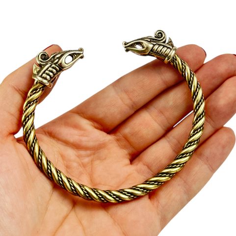 DREKI, VIKING BRASS BRACELET