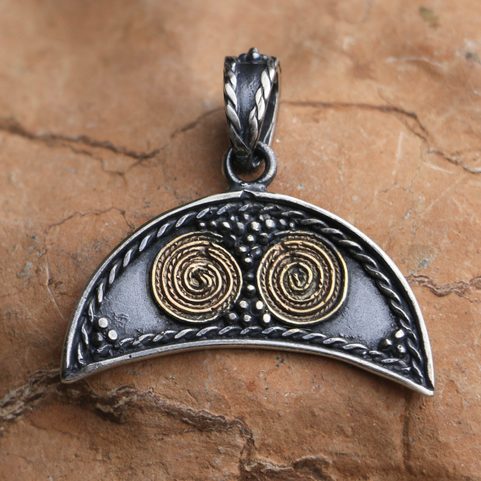 LUNA SLAVIC WOMEN'S PENDANT, GOLD-PLATED SILVER