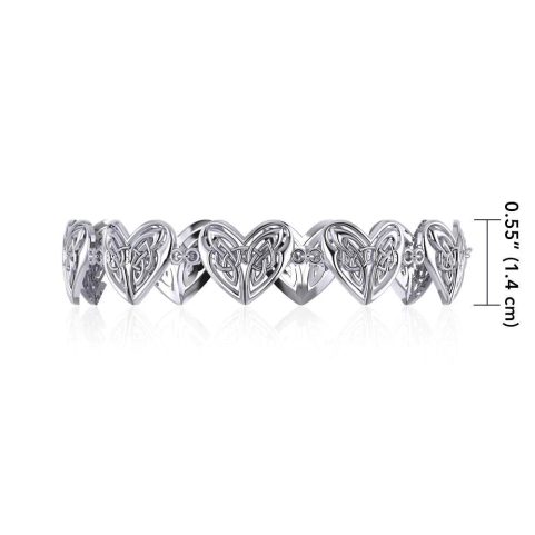 CELTIC HEARTS, SILVER BANGLE, AG 925