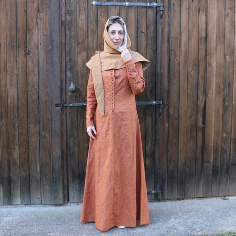 VÊTEMENTS MÉDIÉVAUX POUR FEMMES - BOURGEOISE - BOURGEOISE, 2E MOITIÉ DU 14E SIÈCLE