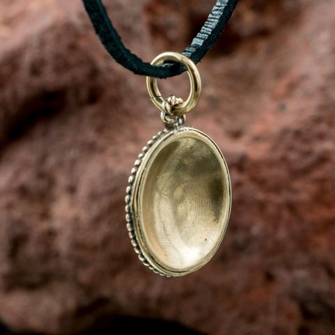 ISOLDA, LAPIS, BRONZE PENDANT