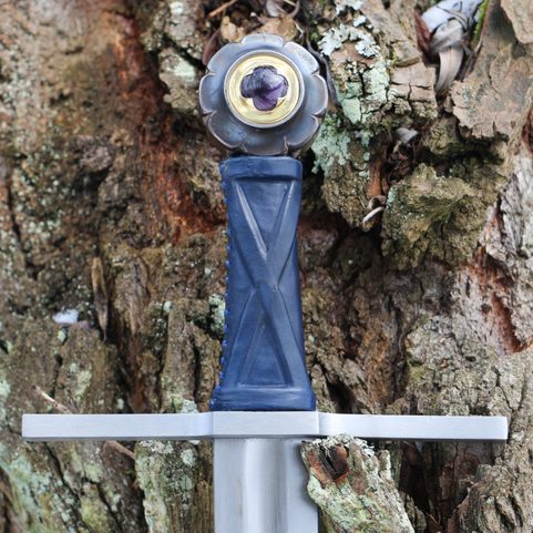ONE-HANDED SWORD WESTMINSTER PSALTER XIII. CENTURY FULL TANG WITH STONE