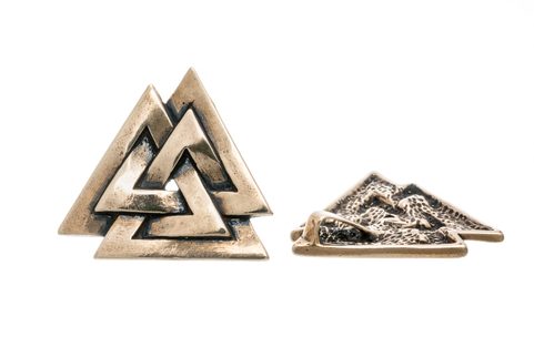 VALKNUT, VIKING PENDANT, BRONZE
