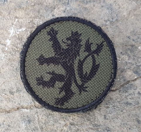 CZECH LION - GREEN, VELCRO PATCH