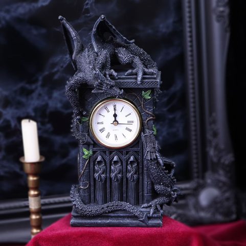 DUELLING DRAGONS CLOCK (26CM)
