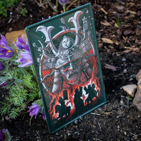 SAMURAI ENAMEL SIGN