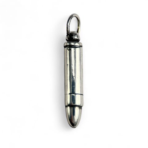 BULLET, 9MM LUGER, SILVER PENDANT