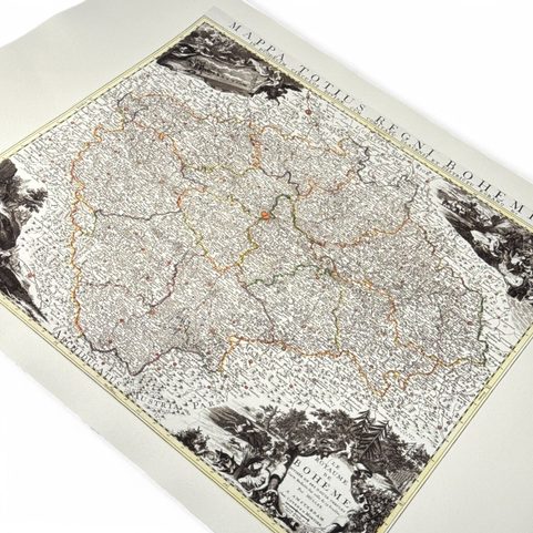 MAPPA TOTIUS REGNI BOHEMIAE, HANDGESCHÖPFTES PAPIER