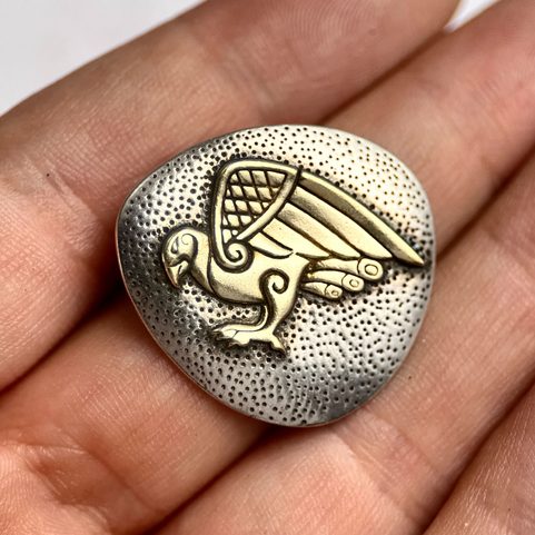 CELTIC EAGLE, SILVER PENDANT
