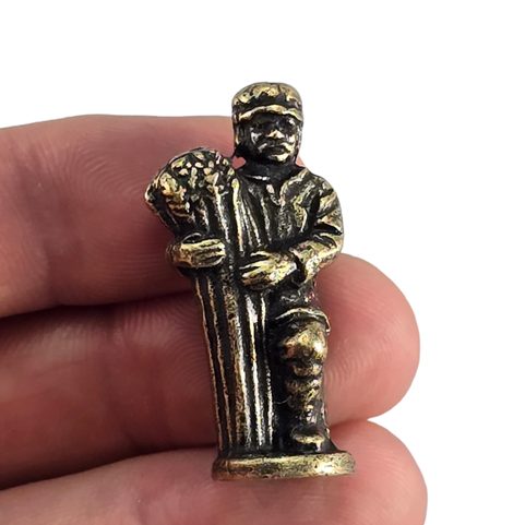 PAYSAN, FIGURINE, ZINC, LAITON ANCIEN