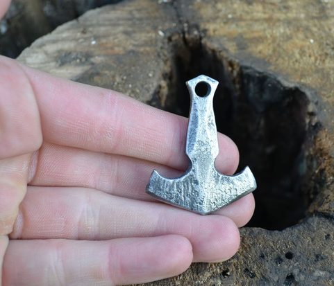 HAGAL, HAND FORGED THOR'S HAMMER, PENDANT