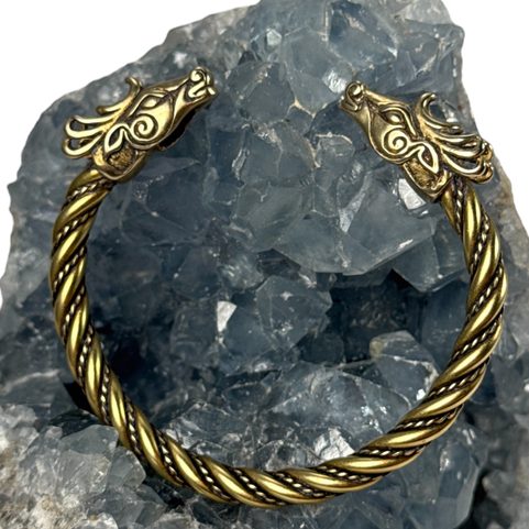FIANNA, CELTIC DEER, BRACELET, BRASS