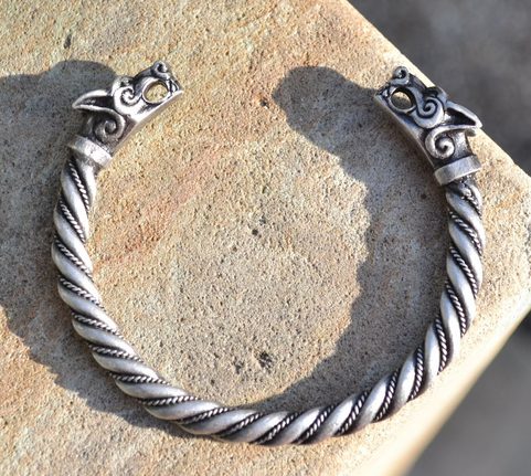 FENRIR, BRACELET VIKING LOUP - ÉTAIN