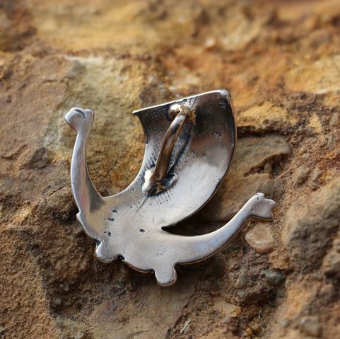 DRAKKAR, VIKING SHIP, AMULET, BRONZE