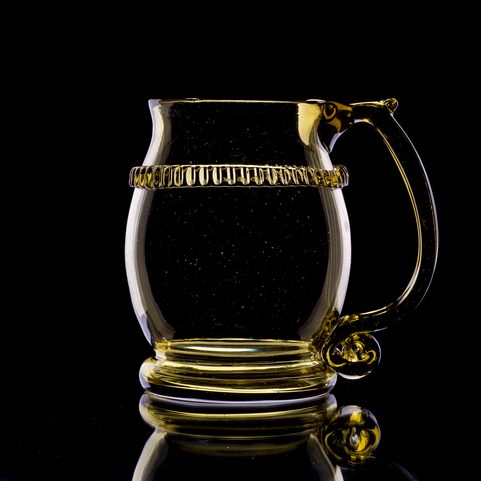 PINT, HISTORICAL GREEN FOREST GLASS