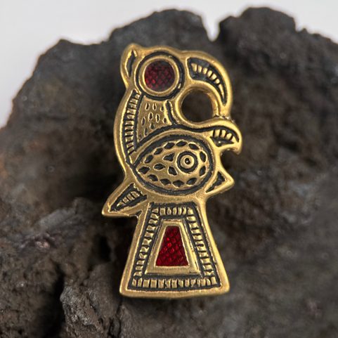 FRANCONIAN BIRD BROOCH, BRONZE