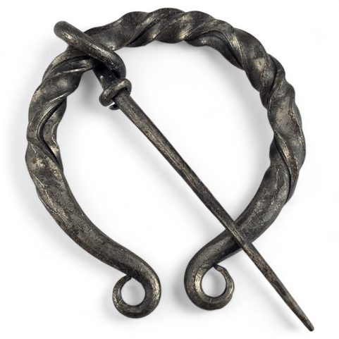 VIKING IRON BROOCH - DECORATED