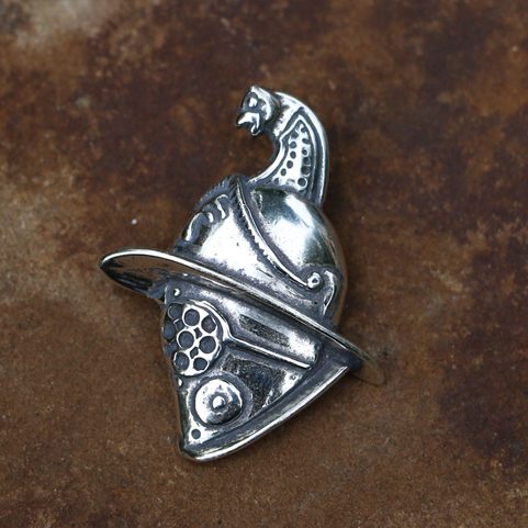 GLADIATOR - THRACIAN HELMET, PENDANT, SILVER