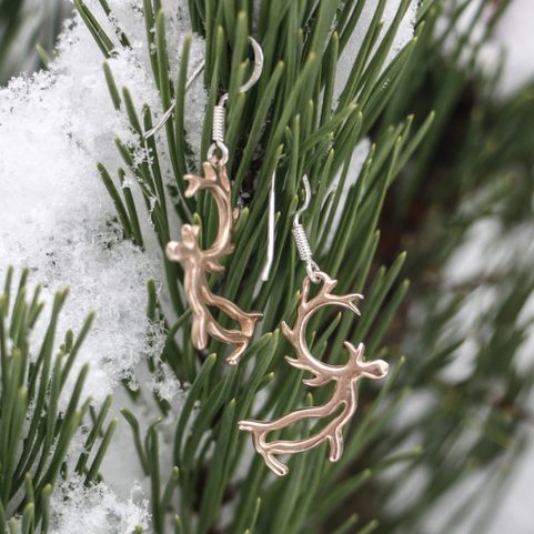 PORO, SAMI REINDEER, EARRINGS BRONZE
