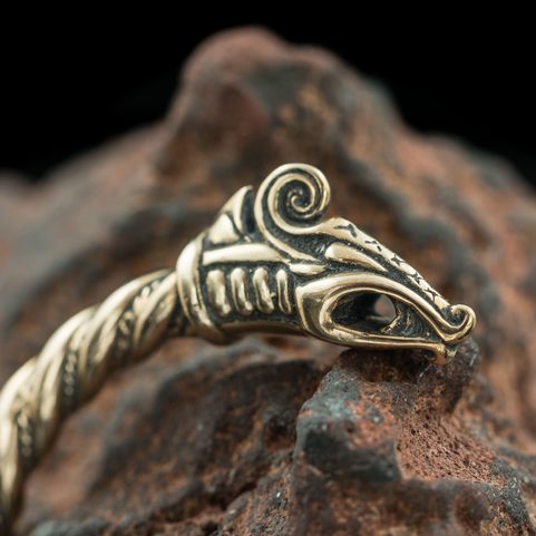 DREKI, WIKINGERDRACHE, ARMBAND, BRONZE