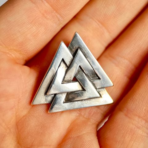 VALKNUT, SILVER VIKING PENDANT, AG 925