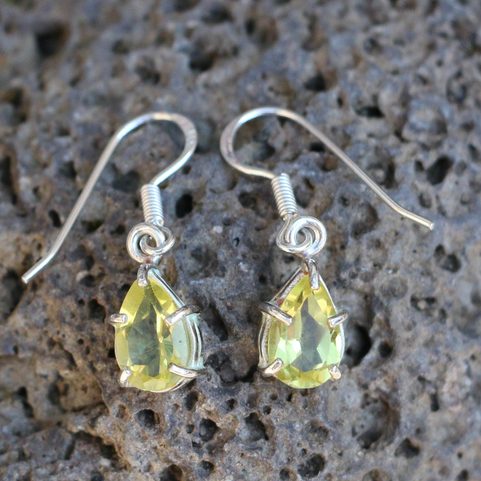 SINOPE SILVER EARRINGS, CITRINE