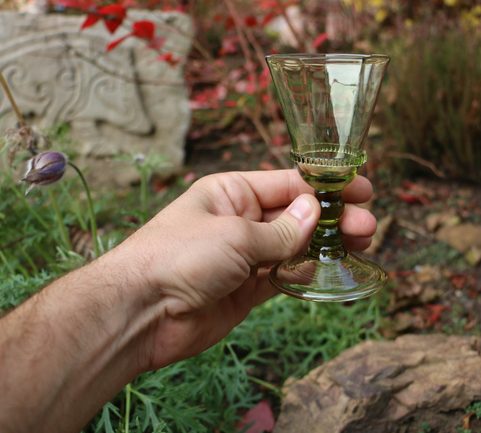 GLASS GOBLET, 17TH CENTURY, BOHEMIA