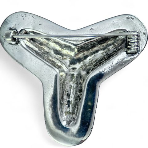 VIKING TREFOIL BROOCH, STERLING SILVER, 29 G