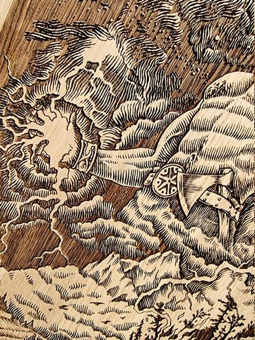 PERUN WANDDEKORATION, HOLZ