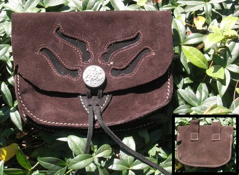 LEATHER BAG - BROWN - BLACK