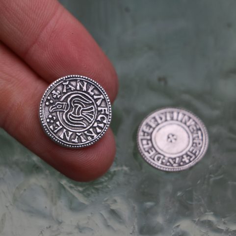 ANLAF GUTHFRITHSSON, NORDUMBIRA UND DUBLIN WIKINGERMÜNZE, NACHBILDUNG, SILBER 925