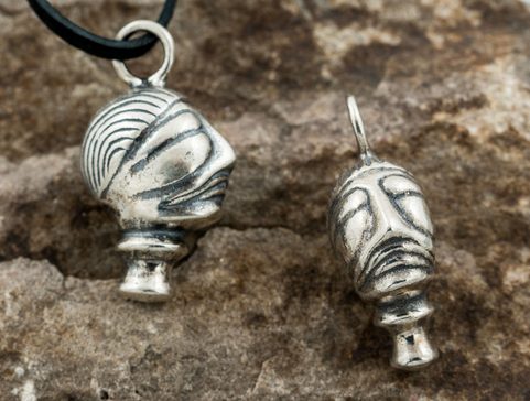 CELTIC HEAD, SILVER, PENDANT