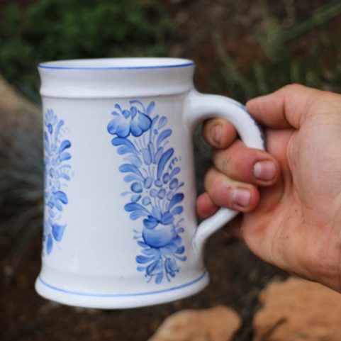HANDPAINTED MUG, CZECH TRADITONAL CERAMICS